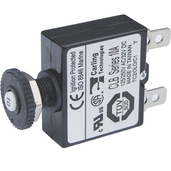 Blue Sea Systems Circuit Breaker Push Button QC 10A