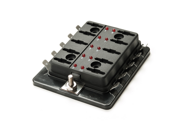 LED Fuse Holder Standard Blade Fuses 10 Pin
