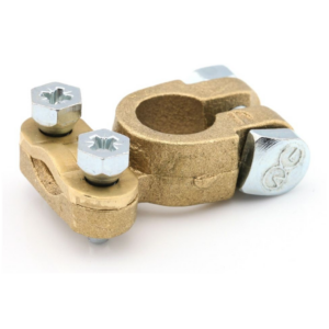 Brass Battery Terminal Clamp - Straight Positive