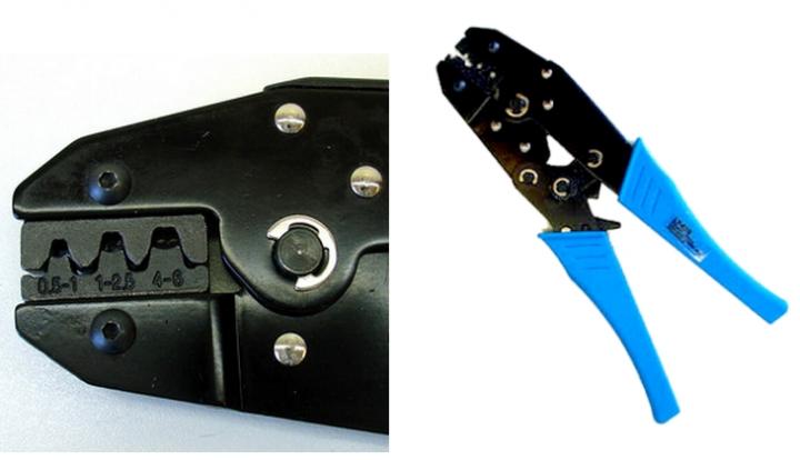 Crimping pliers insulated cable lug