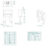 Mini 10A plug-in fuse Red